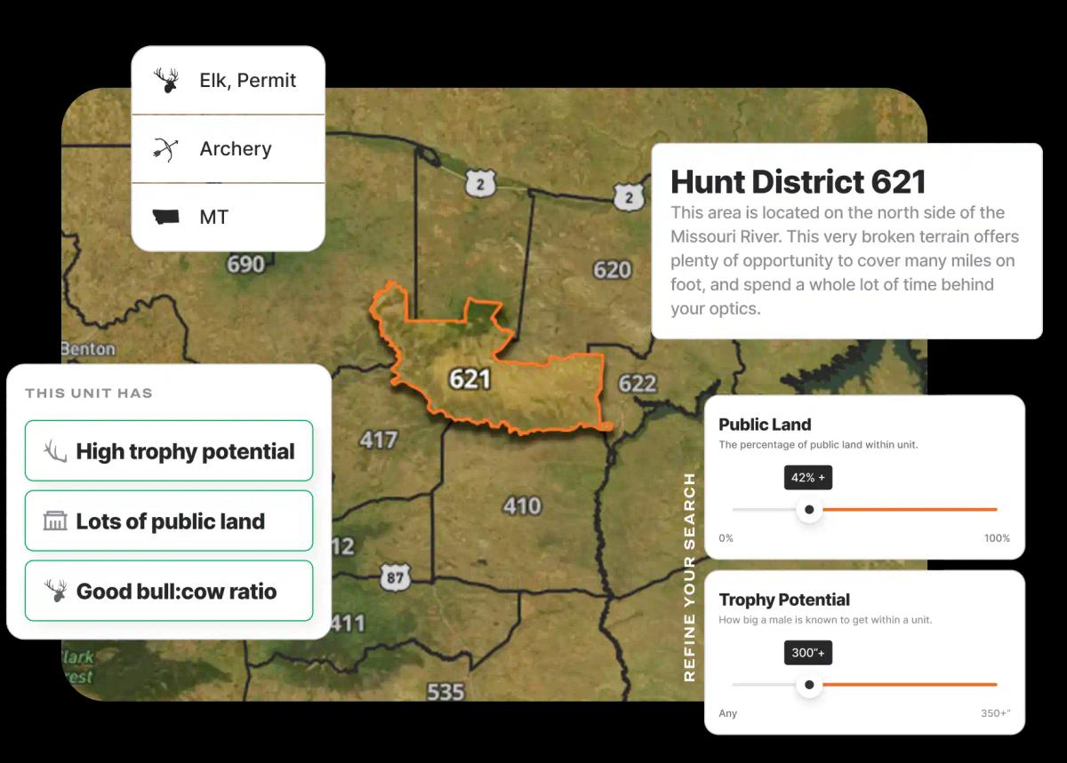 GOHUNT hunt filtering and search tools