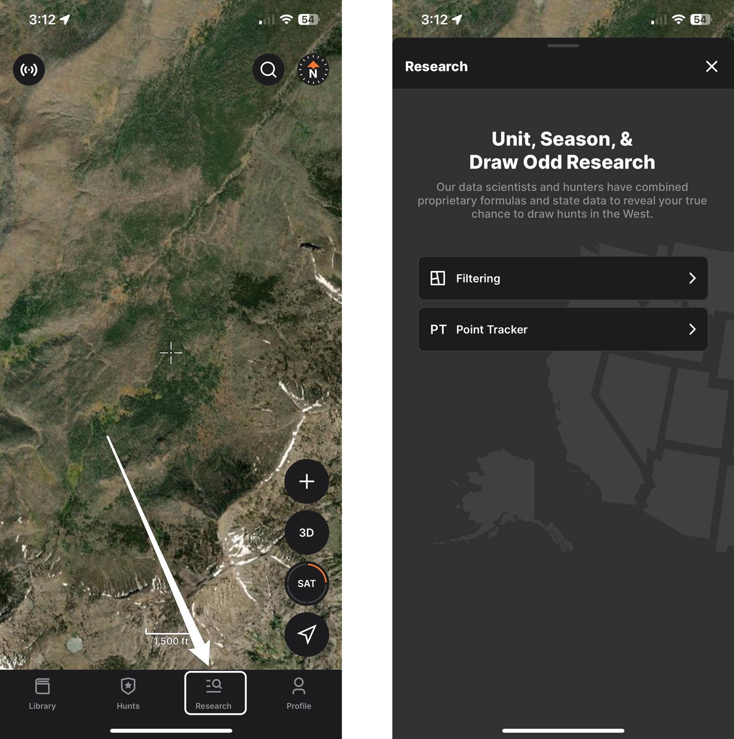 How to access Point-Tracker on the GOHUNT mobile app