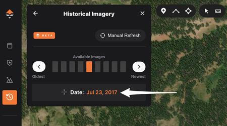 New map feature for e-scouting — Historical Imagery! - 2