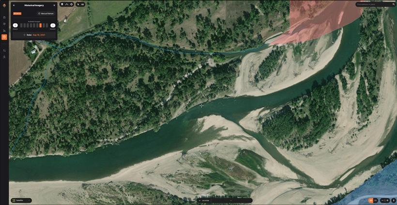 Using historical satellite imagery for analyzing rivers and streams - 3