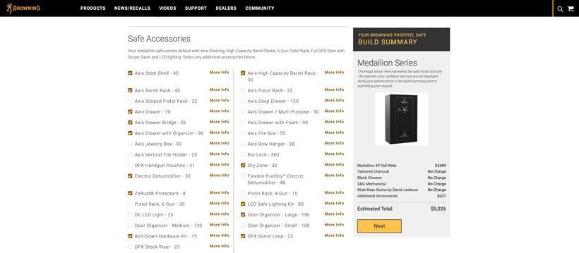 Selecting browning gun safe accessories_0