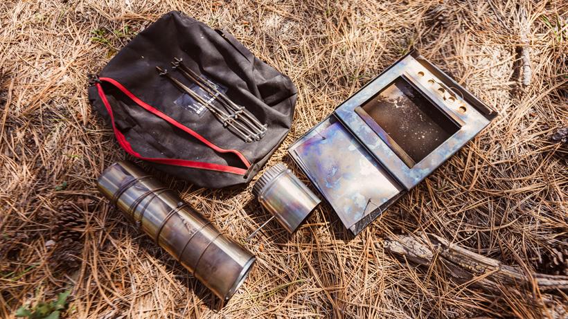 Seek Outside stove ready to be packed up