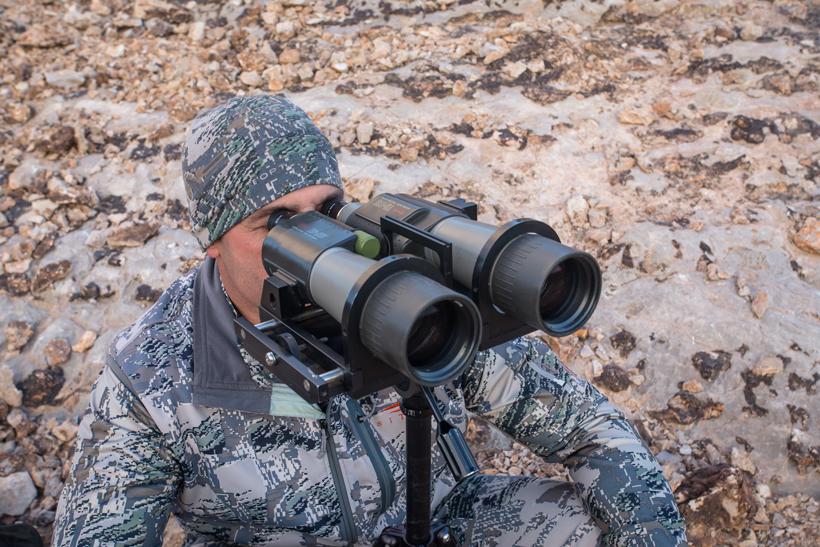 Dave glassing with big eye binoculars