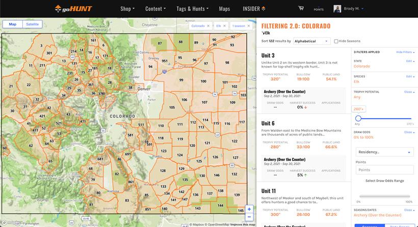 Showing all colorado elk over the counter units