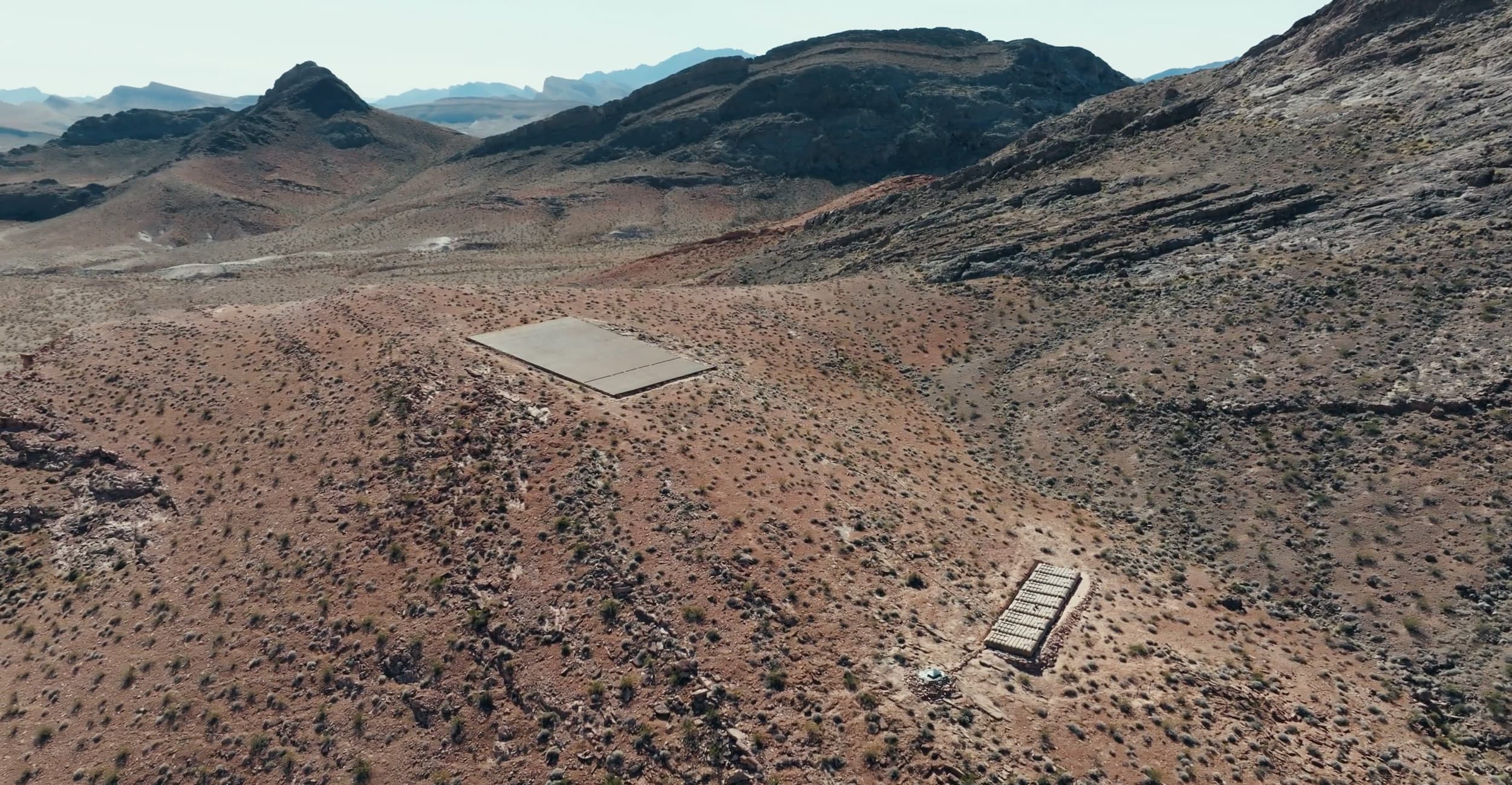 View of the completed Flipper Guzzler in the Muddy Mountains of Nevada
