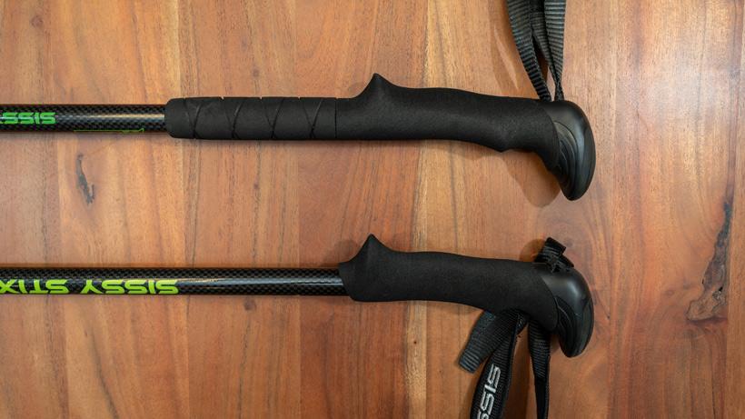 Handle comparison of Sissy Stix trekking poles