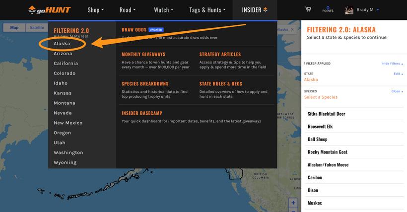 LATEST UPDATE: Alaska hunt research tools now live on INSIDER! - 3