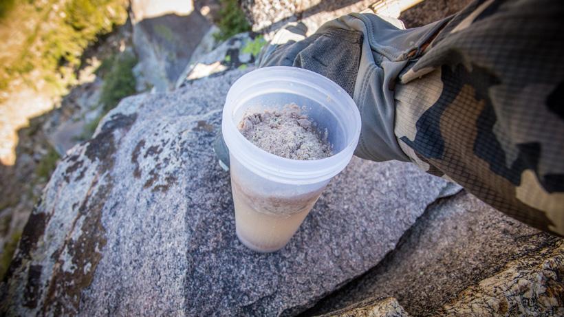 Protein shake in the backcountry