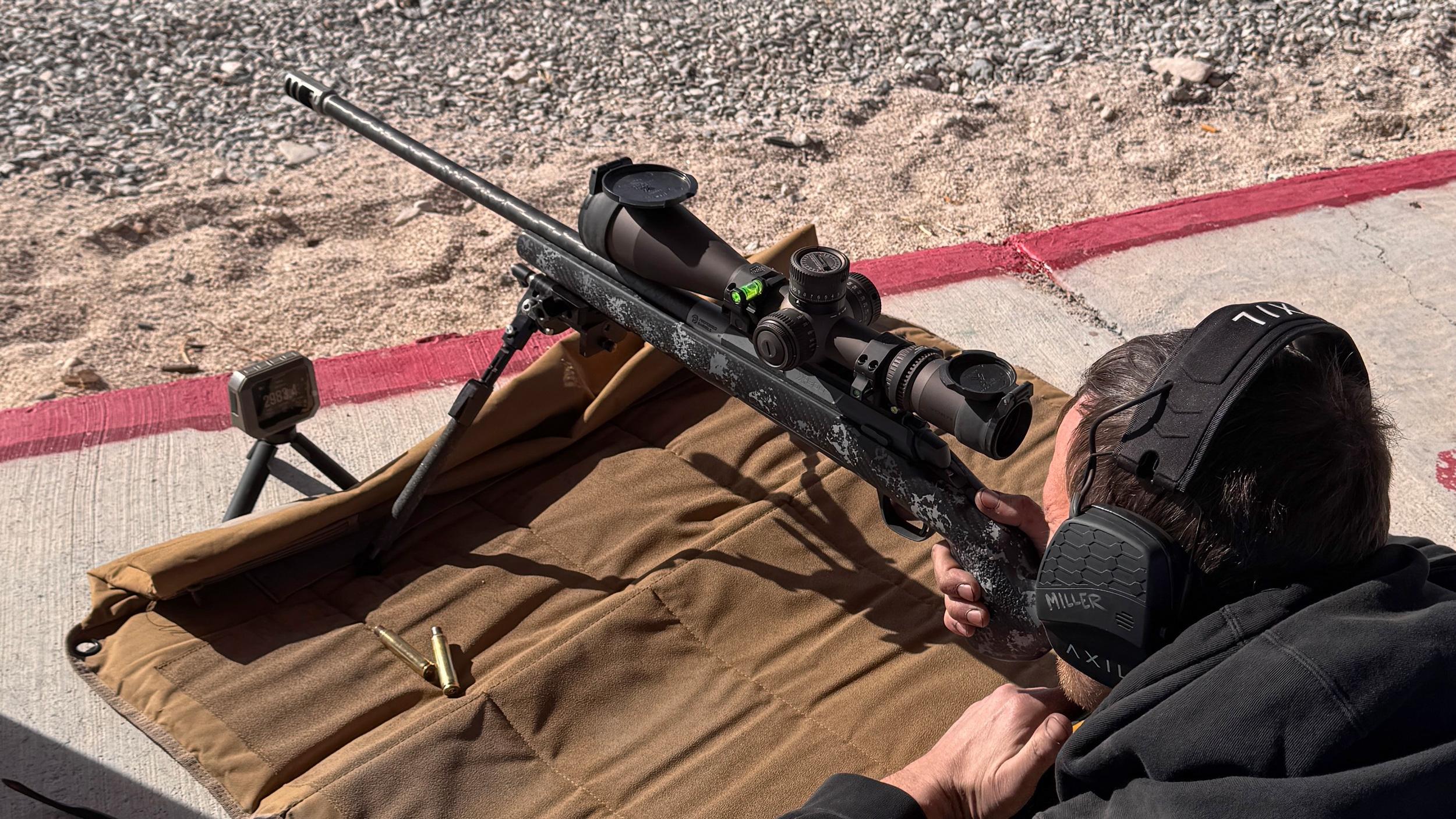 Browning X-Bolt-2 rifle at the range