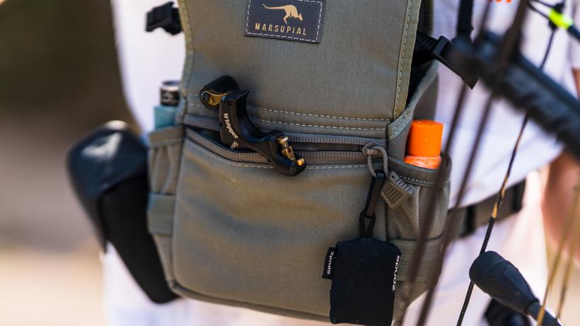 Archery release bino harness