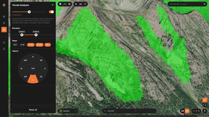 Using gohunt maps terrain analysis tool for spring bear hunts
