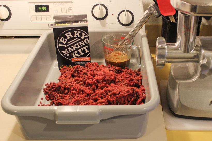 Adding spices to ground meat