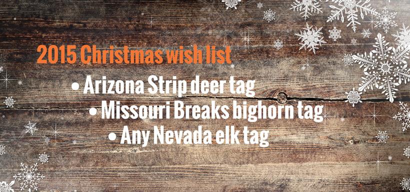 2015 western hunting christmas wist list
