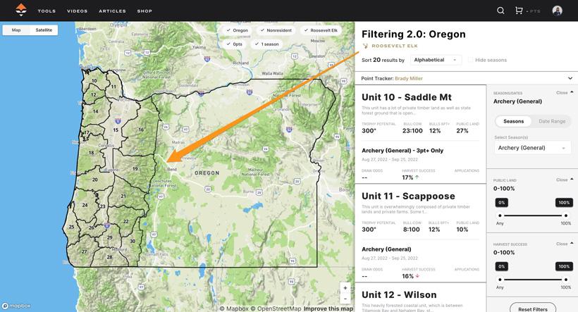 Insider filtering oregon results example