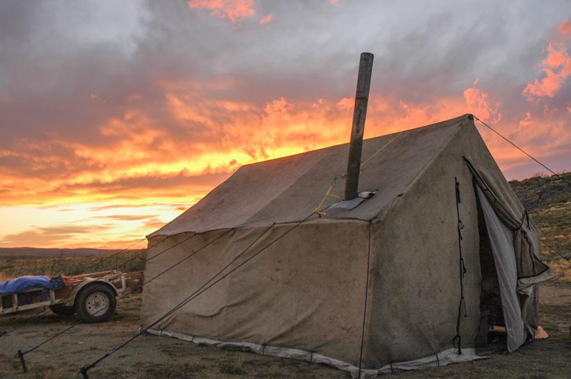 Wall tent while hunting elk