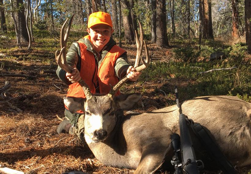 Youth hunter first buck in colorado