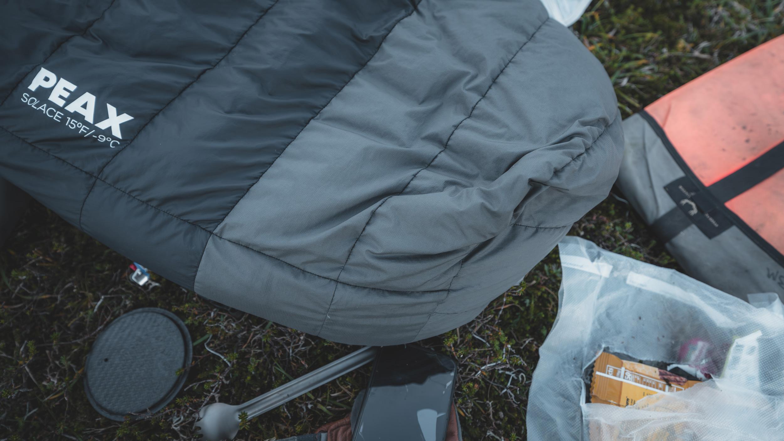 Peax Solace sleeping bag reinforced foot box and hood
