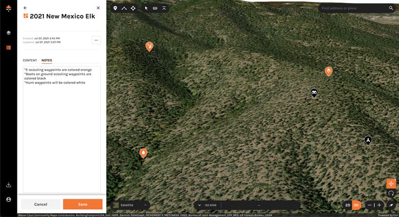 Using notes on collections for scouting