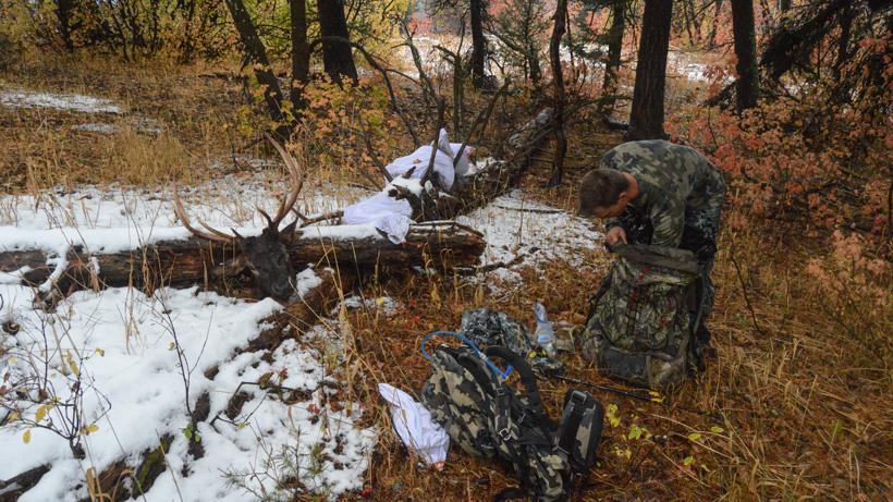 Getting ready to pack out an elk