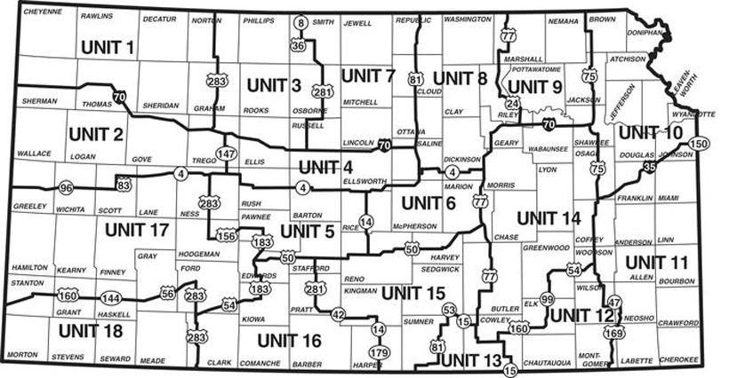 Kansas deer management unit map