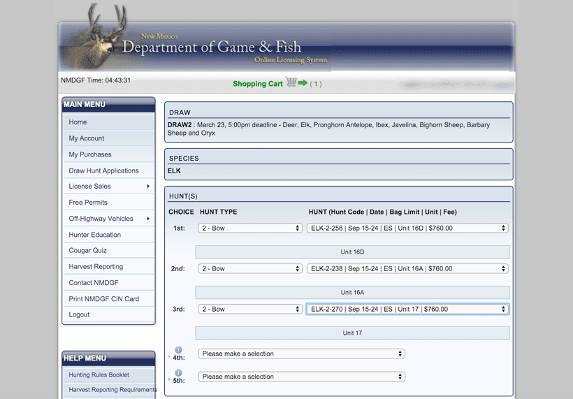 New mexico elk application process