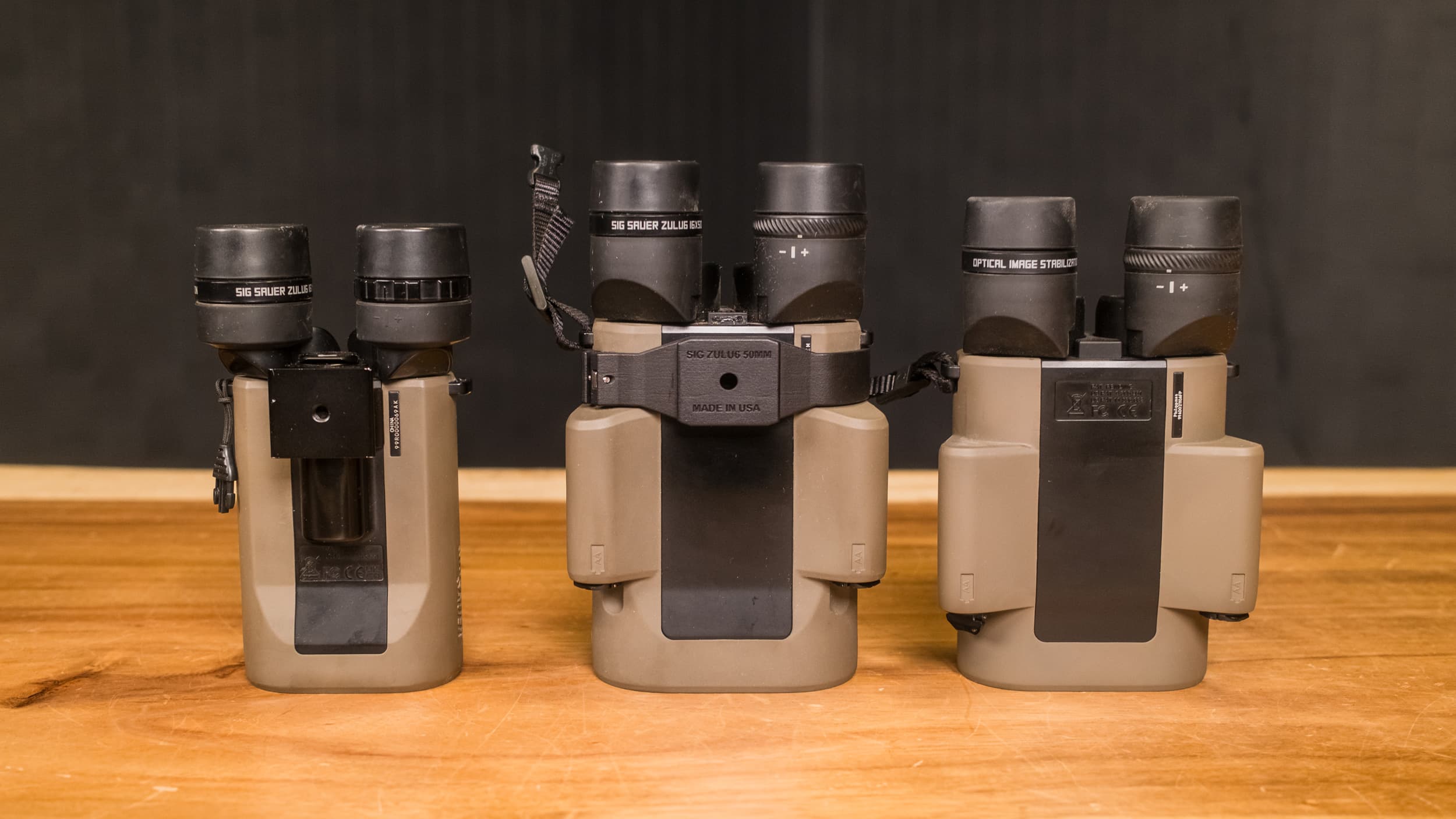 SIG SAUER ZULU6 image stabilized binocular comparison back view