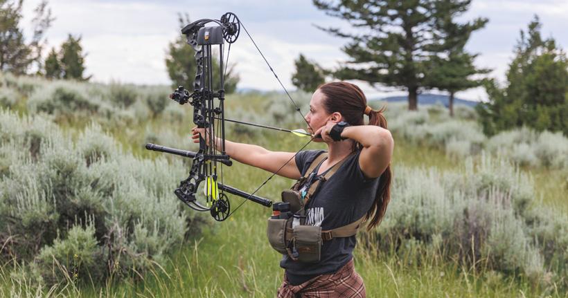 Archery practive with a back bar