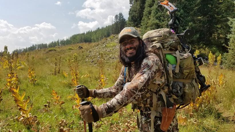 Enjoying a moment hunting the backcountry