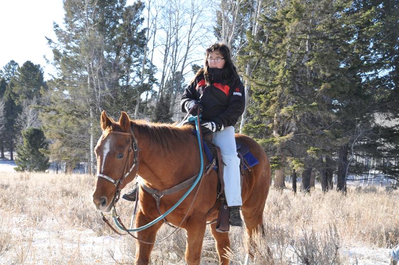 DBallard MT Snowcrest Mtns Zoe on horse
