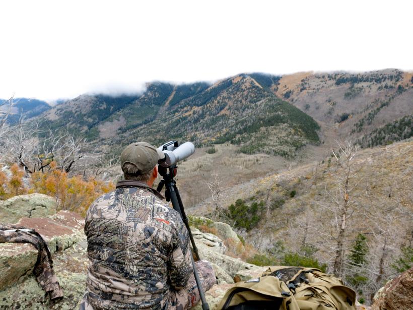 Glassing for mule deer in the henry mountains of utah
