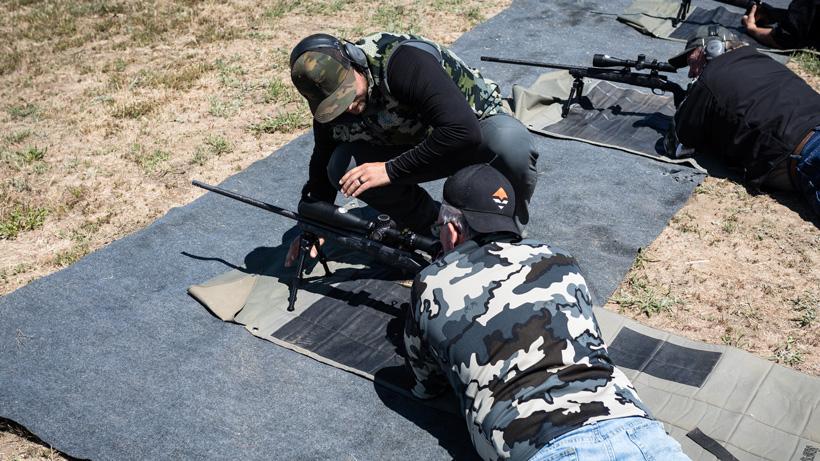 Instructing about proper rifle form