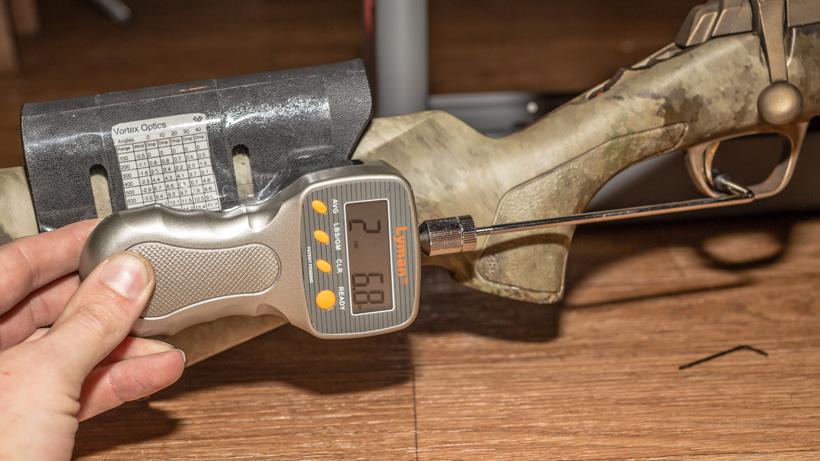 Finalizing browning xbolt rifle trigger pull