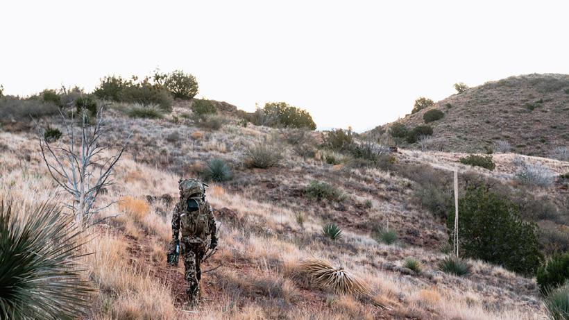 Hiking in to mountains