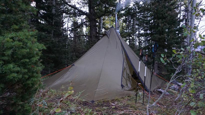 Seek outside tipi while hunting