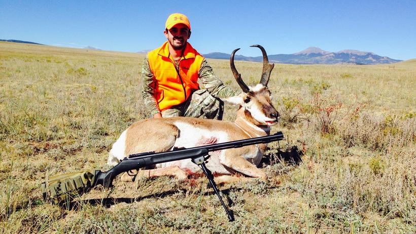 Aaron oglesby with his colorado antelope buck front view