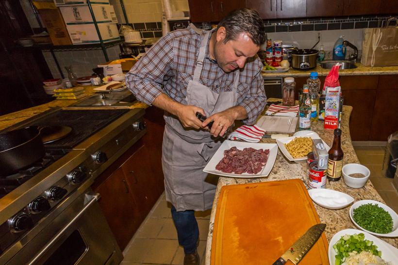 7 adding seasoning to elk meat