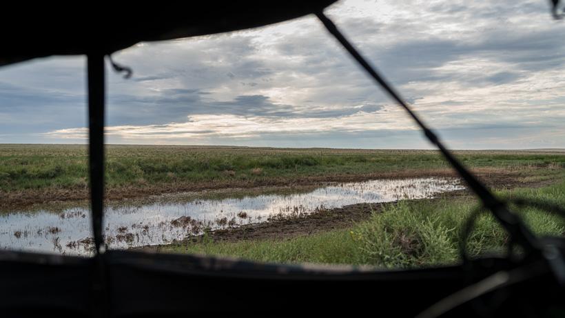 Views while hunting from a ground blind