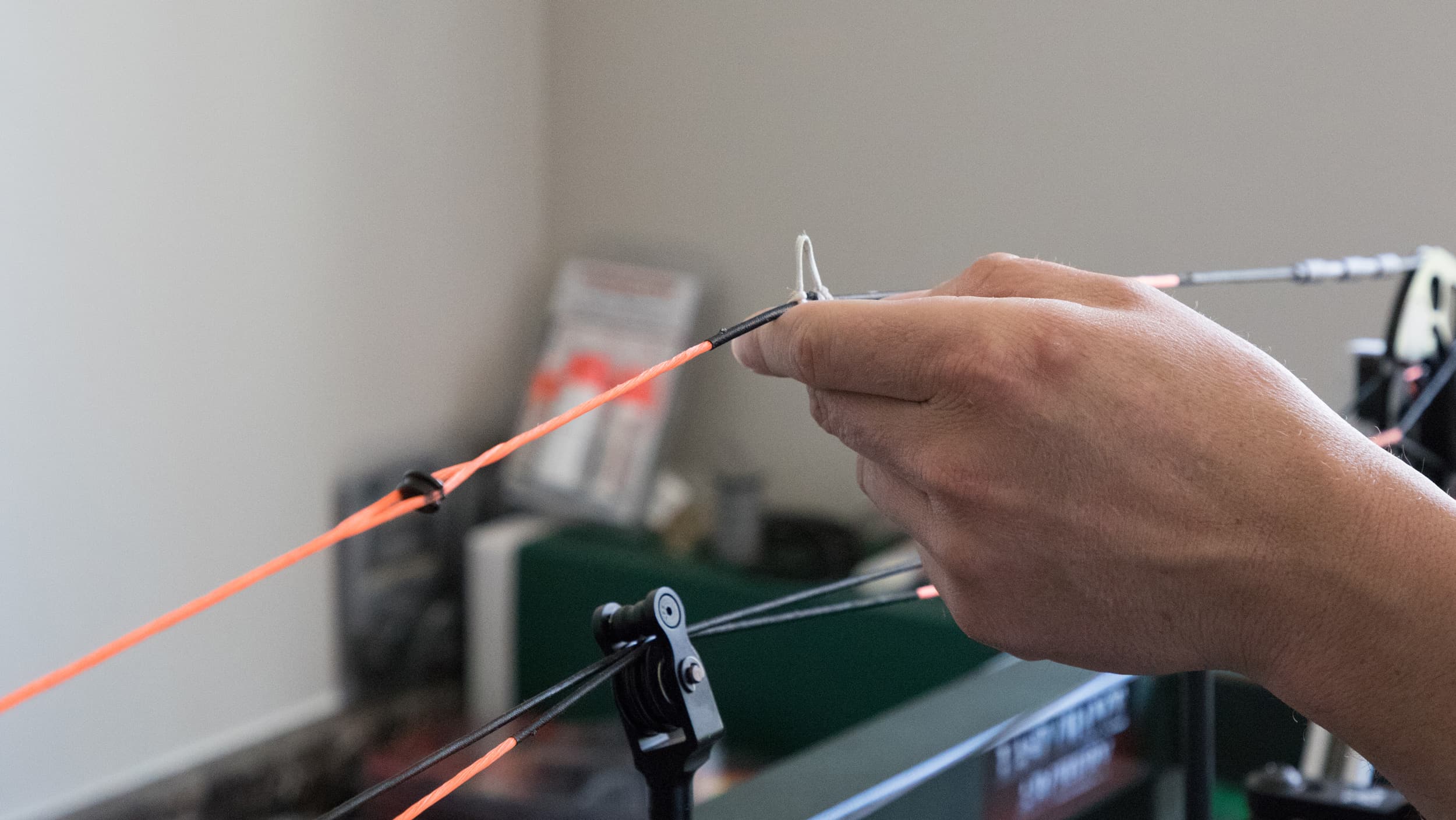 Check your bowstring and cables before a hunt
