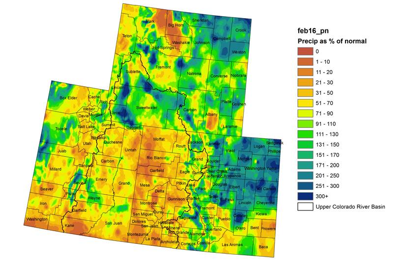 Colorado february 2016 weather precipitation