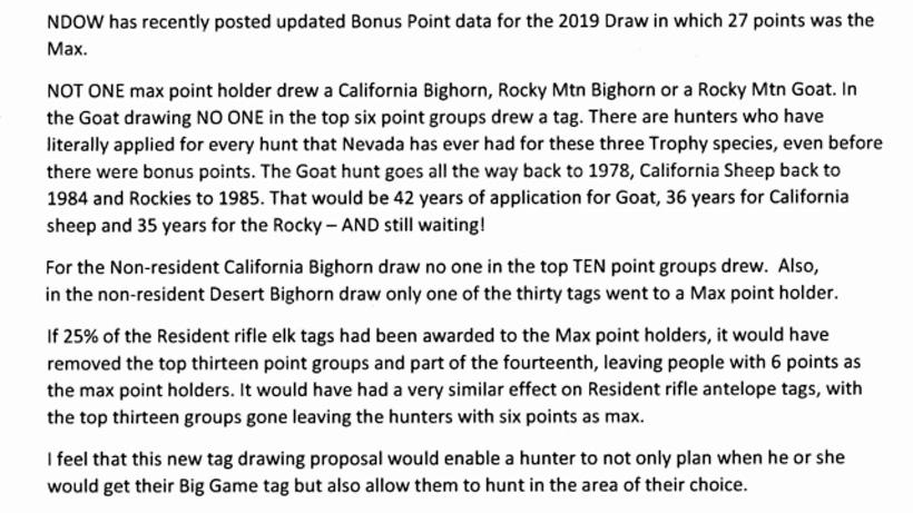 Email screenshot about the nevada draw system