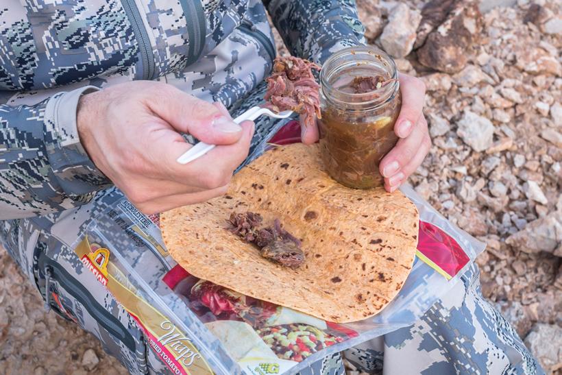 Bottled meat in the field