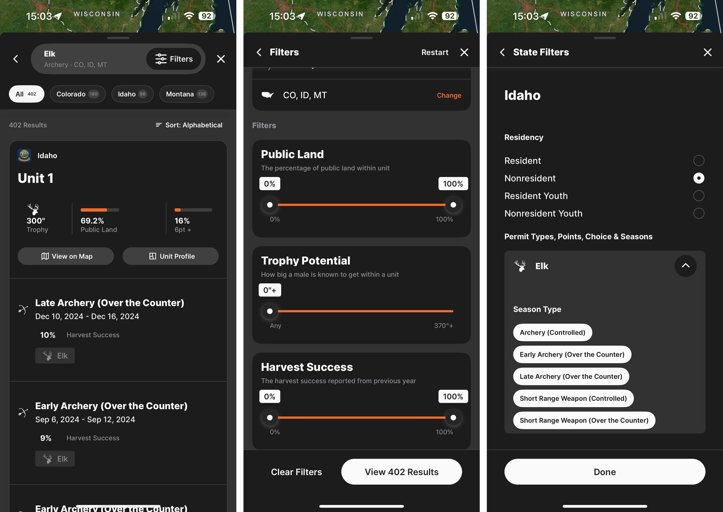 GOHUNT hunting research tools on our mobile app
