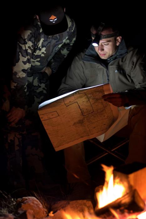 Studying maps for coues deer