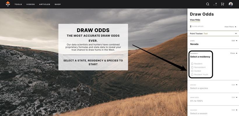 Nevada nonresident guided draw odds on insider