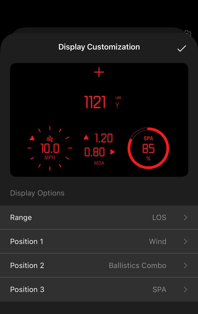 Leica Geovid Max customizable HUD
