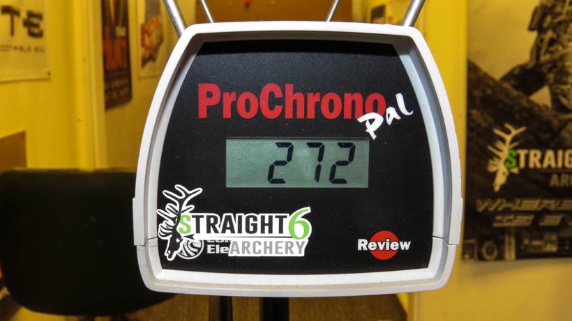 Shooting bow through chronograph for sight tape