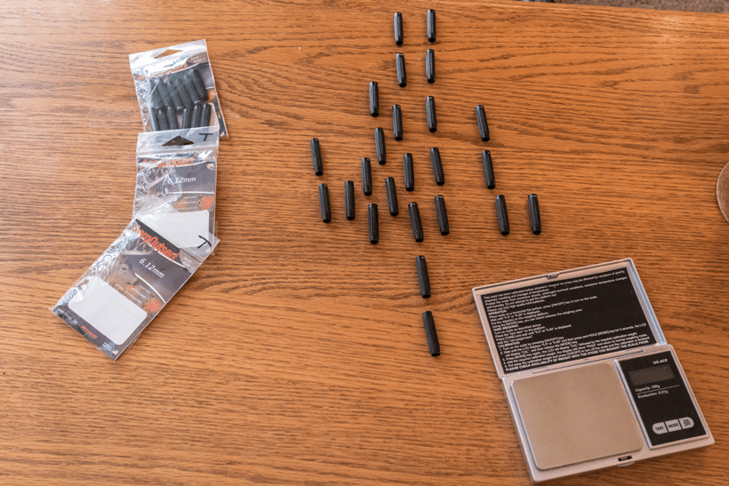 Sorting inserts by weight