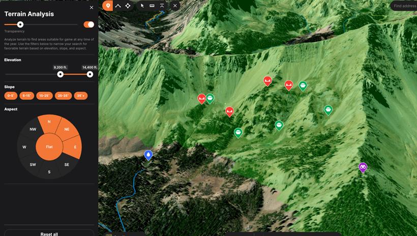 Tactics when e-scouting mule deer with GOHUNT Maps - 5