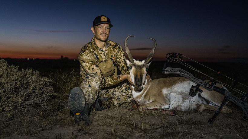Trail kreitzer with his 2022 archery antelope using the UltraView UV Button Release
