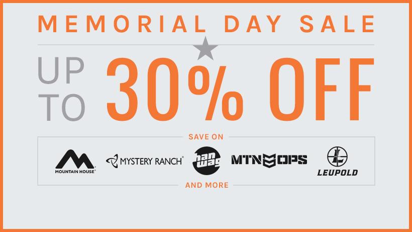 Time is running out on our Memorial Day Sale! — GET UP TO 30% OFF - 0d
